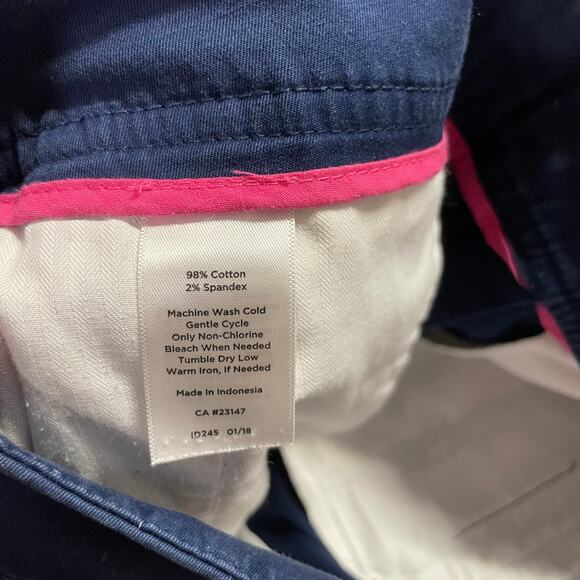 Talbots Solid Navy Blue Pedal Pusher Shorts Size 6P Small Petite Stretch Capris - Picture 5 of 8